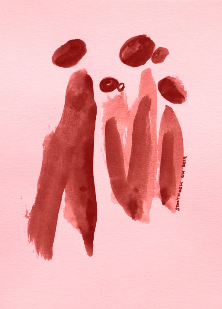 Abstract Family Warmth by Santhosh ch — canvas wall art
