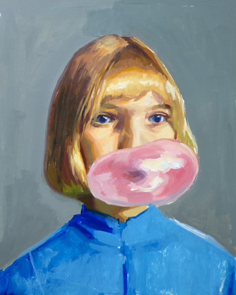 Bubblegum Girl by Alexander Grahovsky — canvas wall art