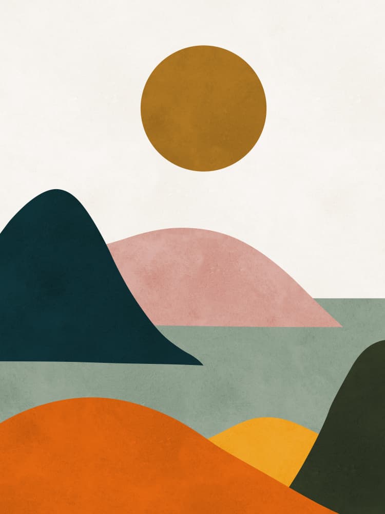 Rolling Hills Sunset by Vitor Costa — canvas wall art