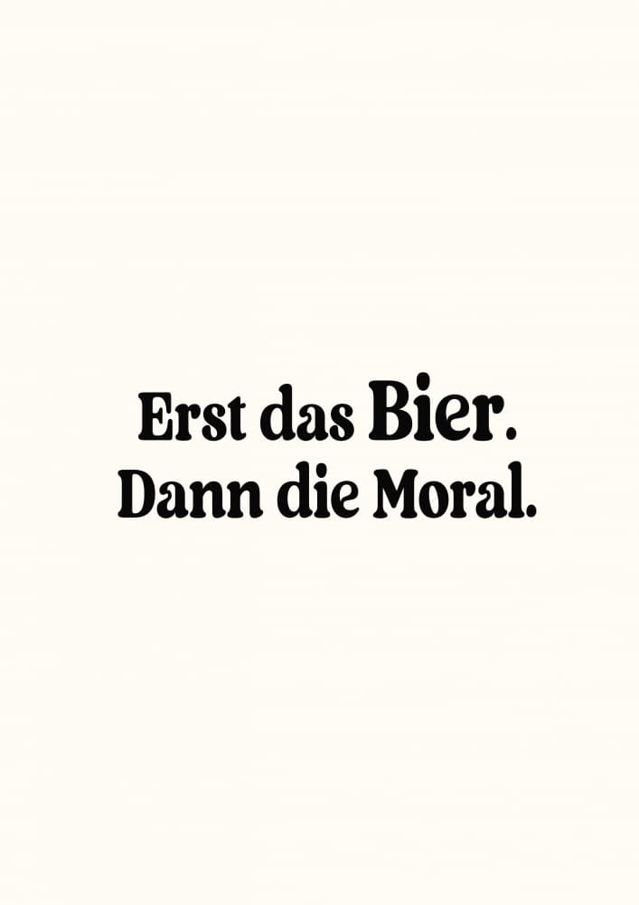 Erstdasbierdanndiemoral by Treechild — canvas wall art