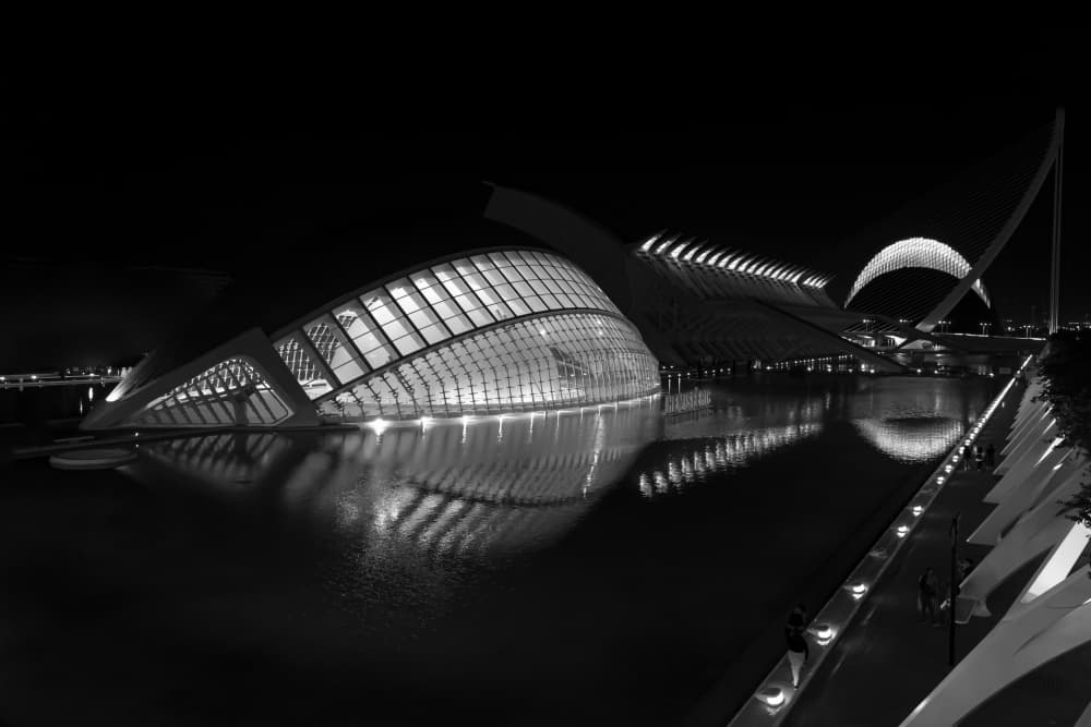 Valencia Night Architecture by Greetje van Son — canvas wall art
