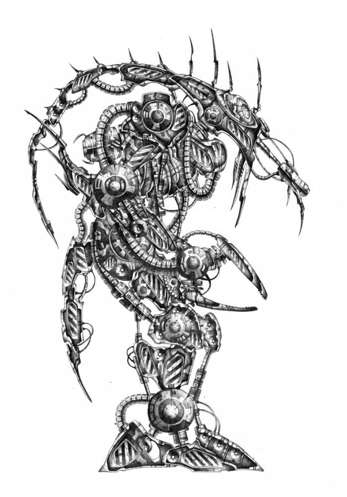 Intricate Mechanical Creature by Kulik — canvas wall art