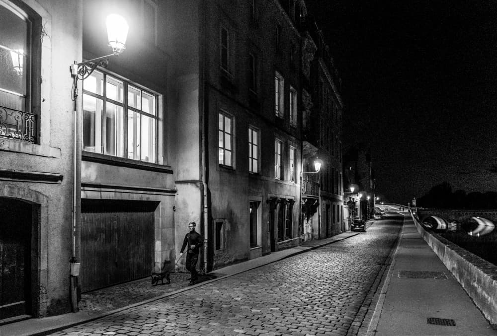 Quiet Cobblestone Night by Adam Dauria ☂ — canvas wall art