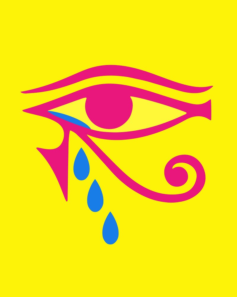 Crying Eye of Horus by Emiliano Deificus — canvas wall art