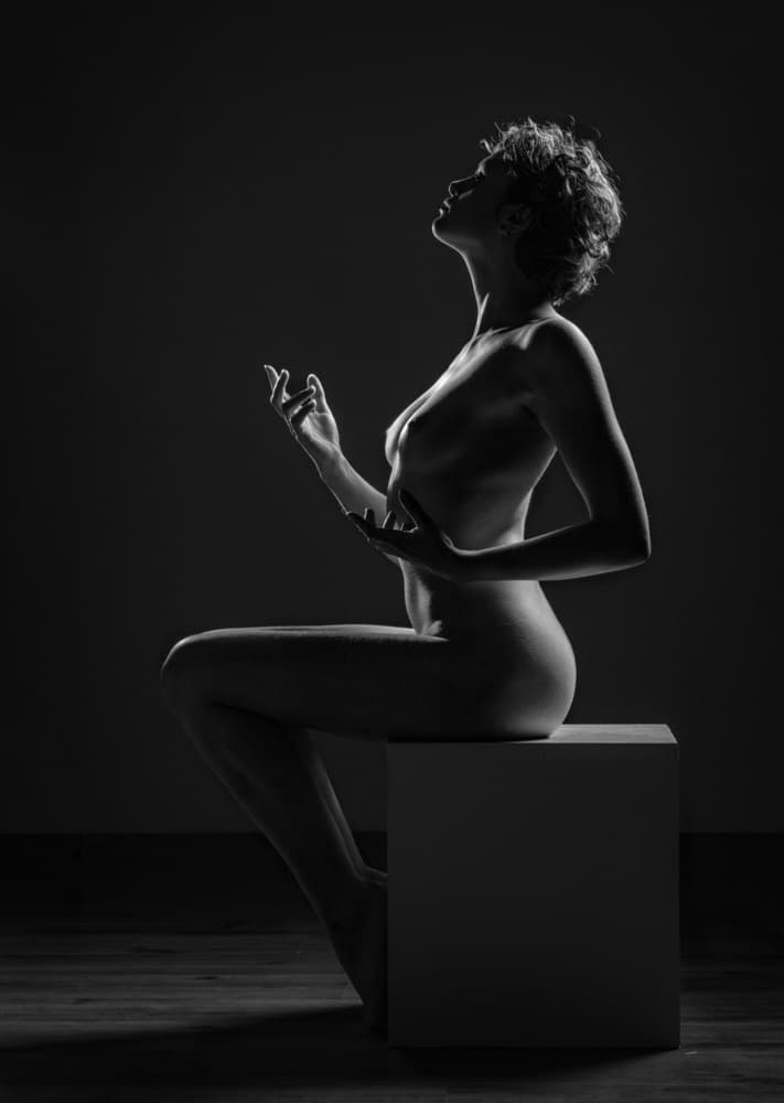 Serene Nude Figure by Luc Stalmans — canvas wall art
