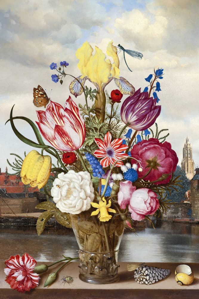 Dutch Floral Still Life by Marja van den Hurk — canvas wall art