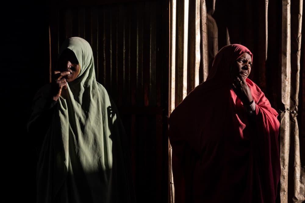 Two Veiled Women by Ella Waldman — canvas wall art