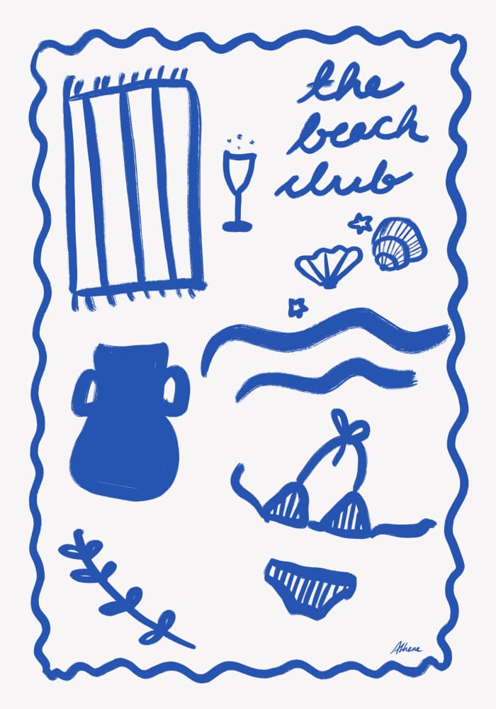 The Beach Club by Athene Fritsch — canvas wall art