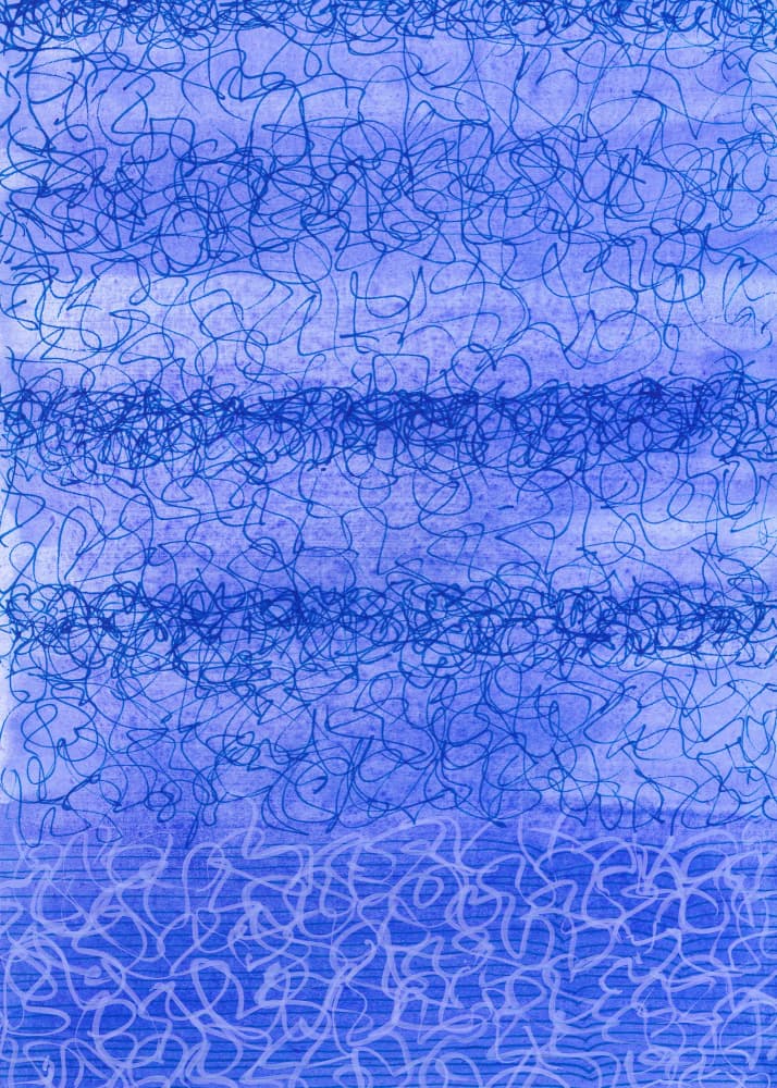 Blue Doodles by Isabelle Brent — canvas wall art