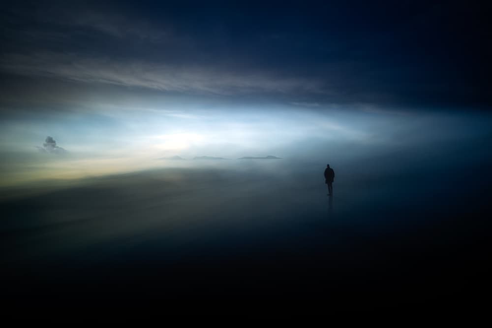 Solitary Figure in Mist by Santiago Pascual Buye — canvas wall art