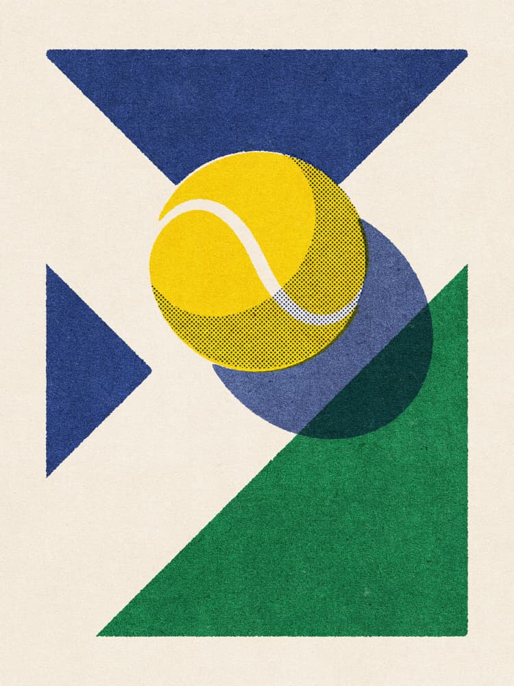 Modern Tennis Geometry by Daniel Coulmann — canvas wall art