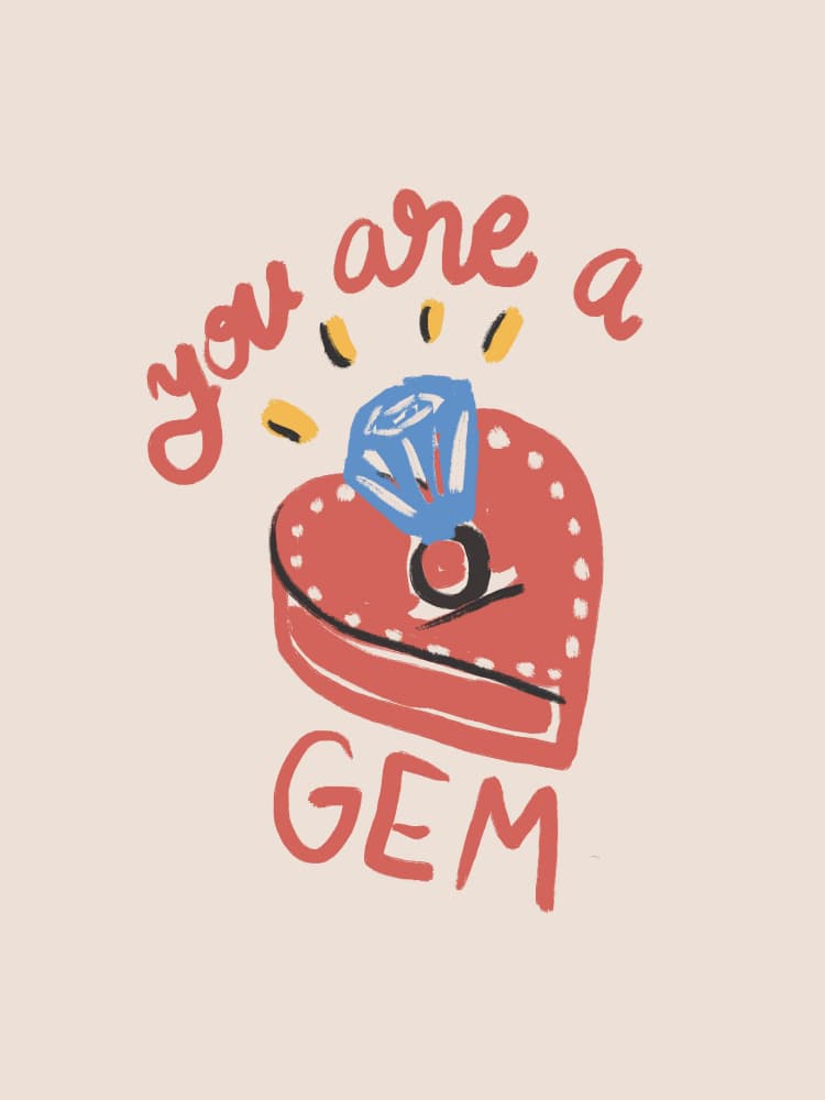 You are a Gem by Anis Illustration — canvas wall art