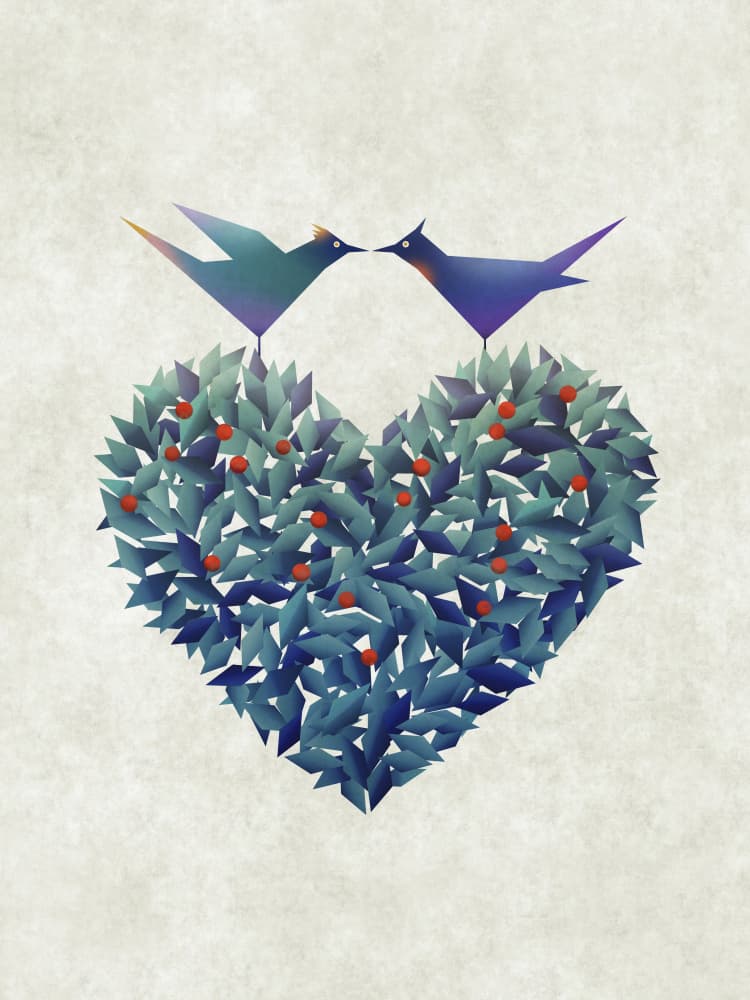 Sweet Bird Love by Angelo Cerantola — canvas wall art