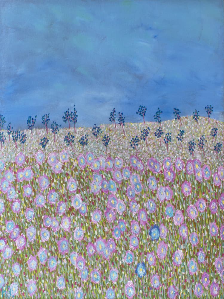 Vibrant Flower Meadow by Helen Joynson — canvas wall art