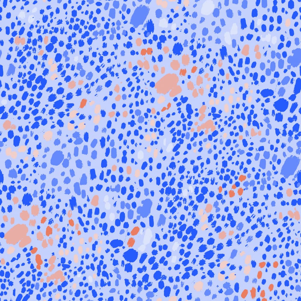 Modern Blue Terrazzo by Uma Gokhale — canvas wall art