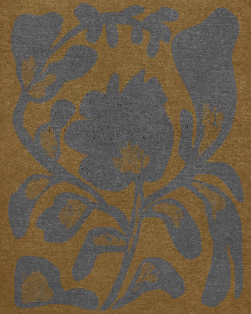 Earthy Floral Silhouette by Josie George — canvas wall art