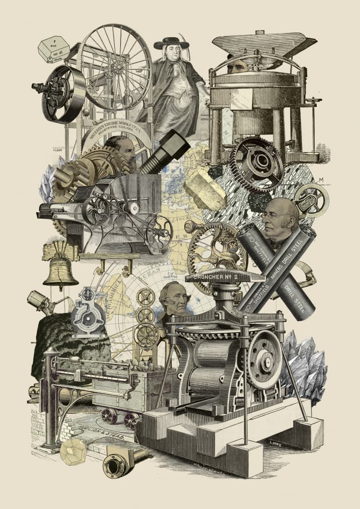 Inventors and Inventions Collage by Pawel Pacholec — canvas wall art