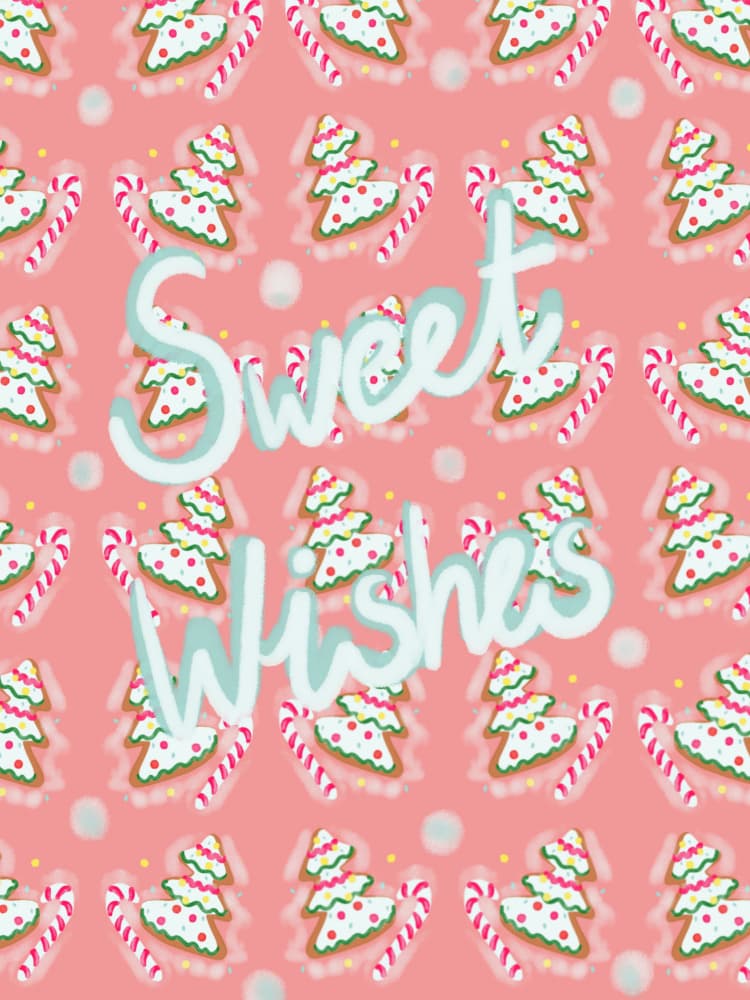 Sweet Wishes Gingerbread by Art by the Ocean — canvas wall art