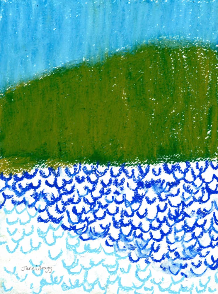 Abstract Coastal Landscape by Janel Bragg — canvas wall art