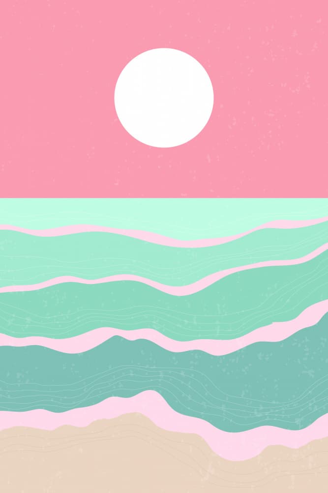 Pastel Beach Waves by jay stanley — canvas wall art