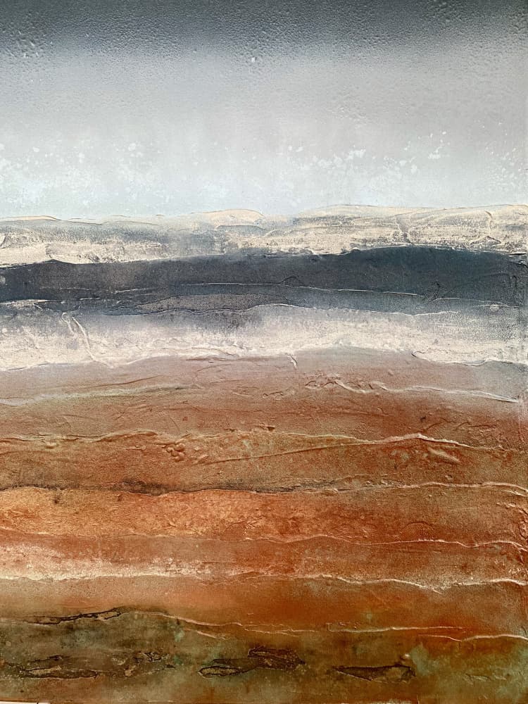 Abstract Coastal Layers by Berit Pihl — canvas wall art