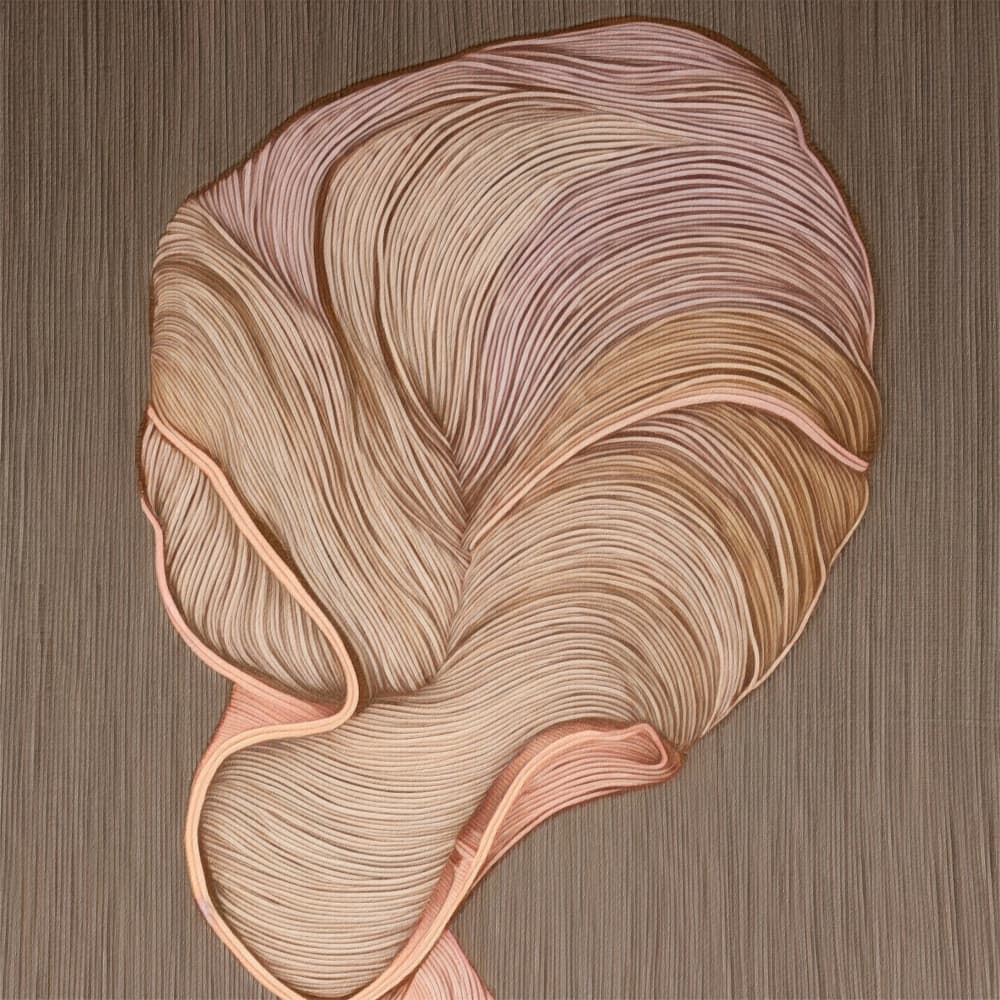 Organic Curves Beige Pink by Alma — canvas wall art