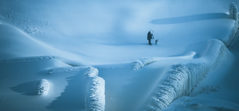 Frozen Winter Scene by Miroslaw Prybinski — canvas wall art