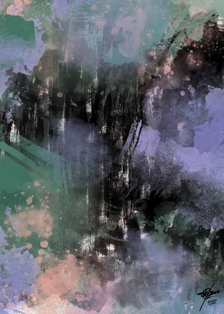 Dark Atmospheric Abstract by Osvaldo Russo — canvas wall art