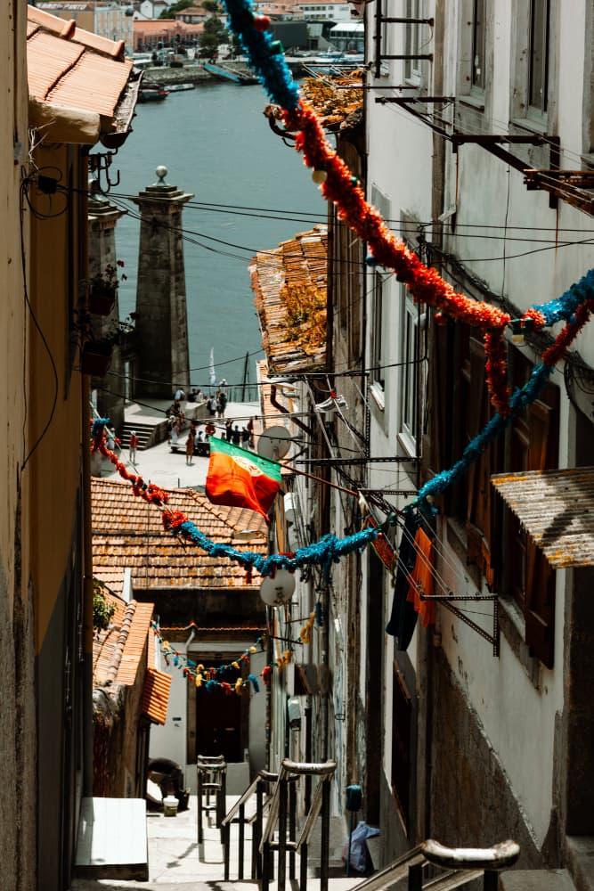 Festive European Street View by Aimee Giles — canvas wall art