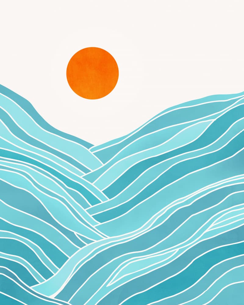 Waves Like Mountains by Kristian Gallagher — canvas wall art