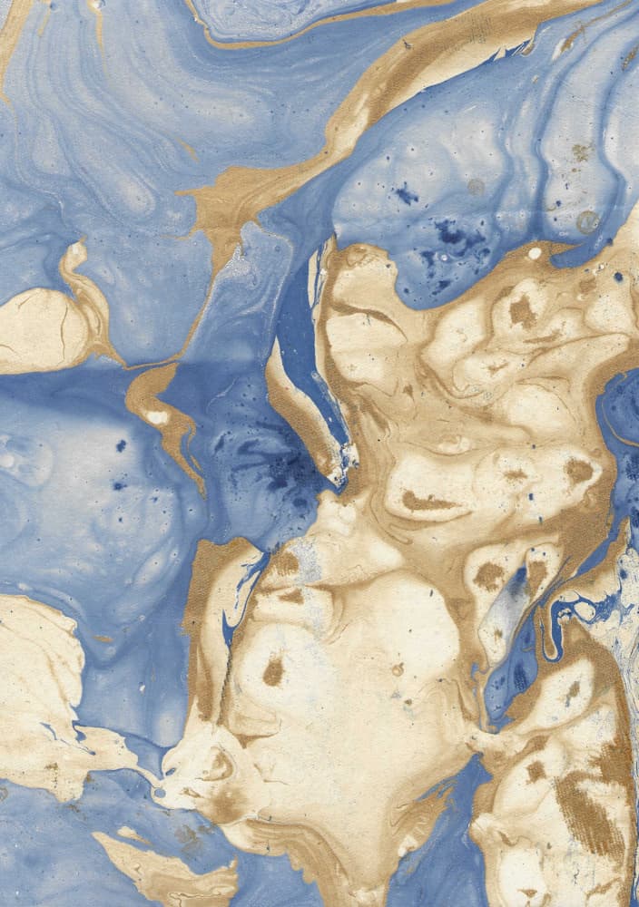 Abstract Blue Gold Swirl by Santhosh ch — canvas wall art