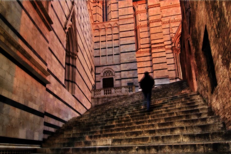 Shadows on Ancient Steps by Jure Kravanja — canvas wall art