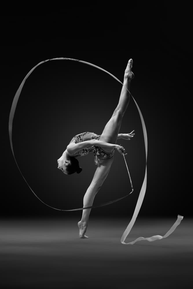 Rhythmic Gymnast Ribbon by Rob Li — canvas wall art