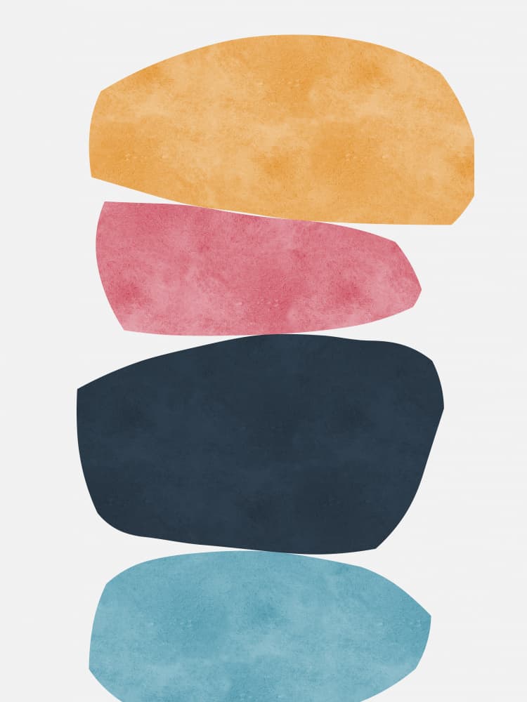 Colorful Balanced Shapes by Vitor Costa — canvas wall art