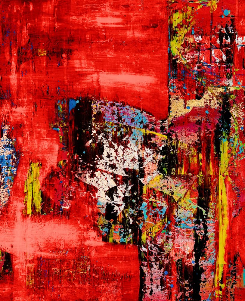 Vibrant Red Abstract by Fredrik Olsen — canvas wall art
