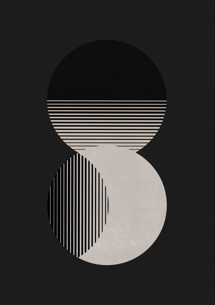 Stacked Geometric Circles by Orara Studio — canvas wall art