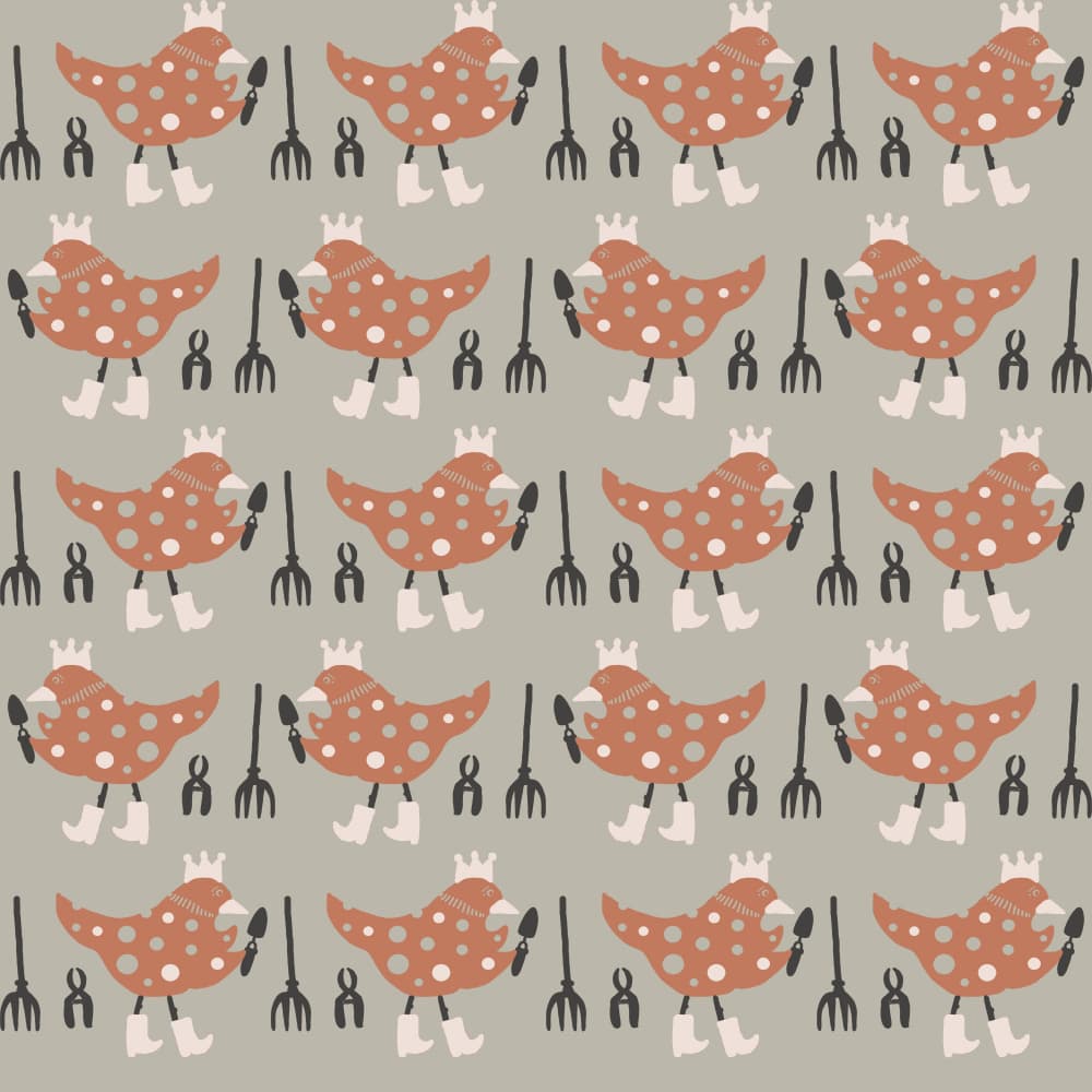 Polka Dot Garden Hens by Gemma Bardot — canvas wall art