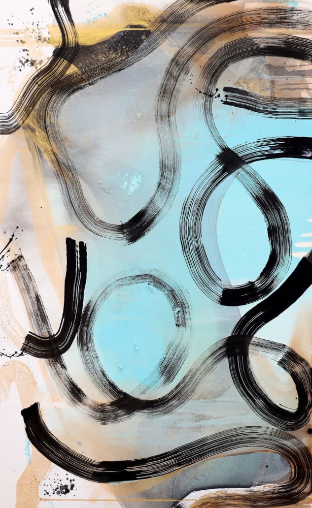 Flowing Abstract Curves by POOVI ART — canvas wall art