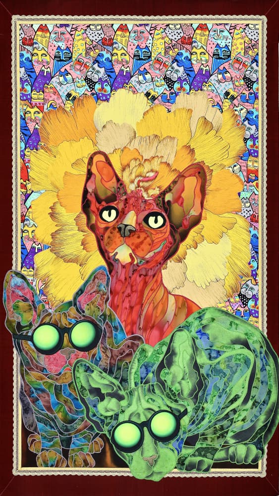 Colorful Sphynx Cats by Kostyantin Malginov — canvas wall art
