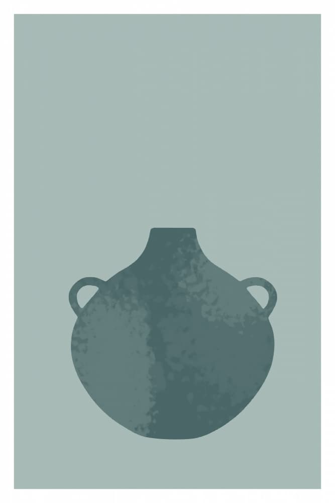 Ancient Teal Pot by casa cartissi — canvas wall art