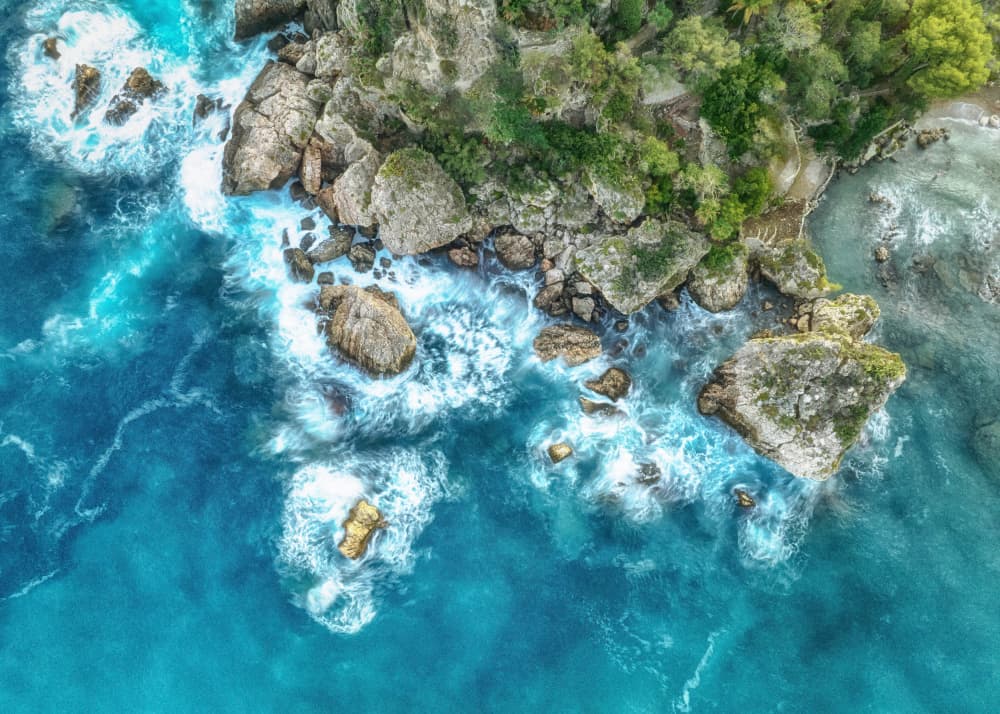 Turquoise Ocean Coast by Guy Krier — canvas wall art