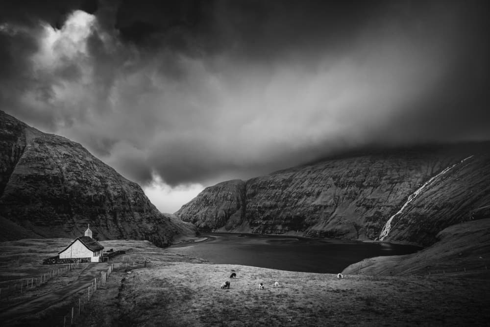 Dramatic Valley Church by Greetje van Son — canvas wall art
