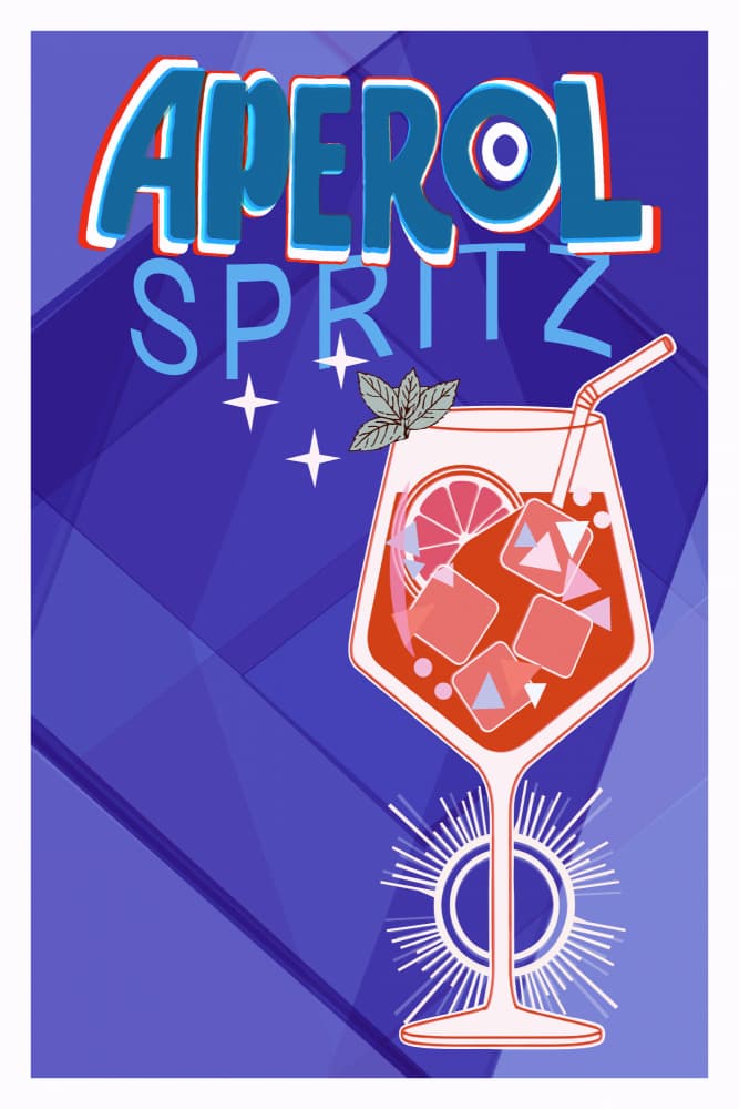 Refreshing Aperol Spritz by casa cartissi — canvas wall art