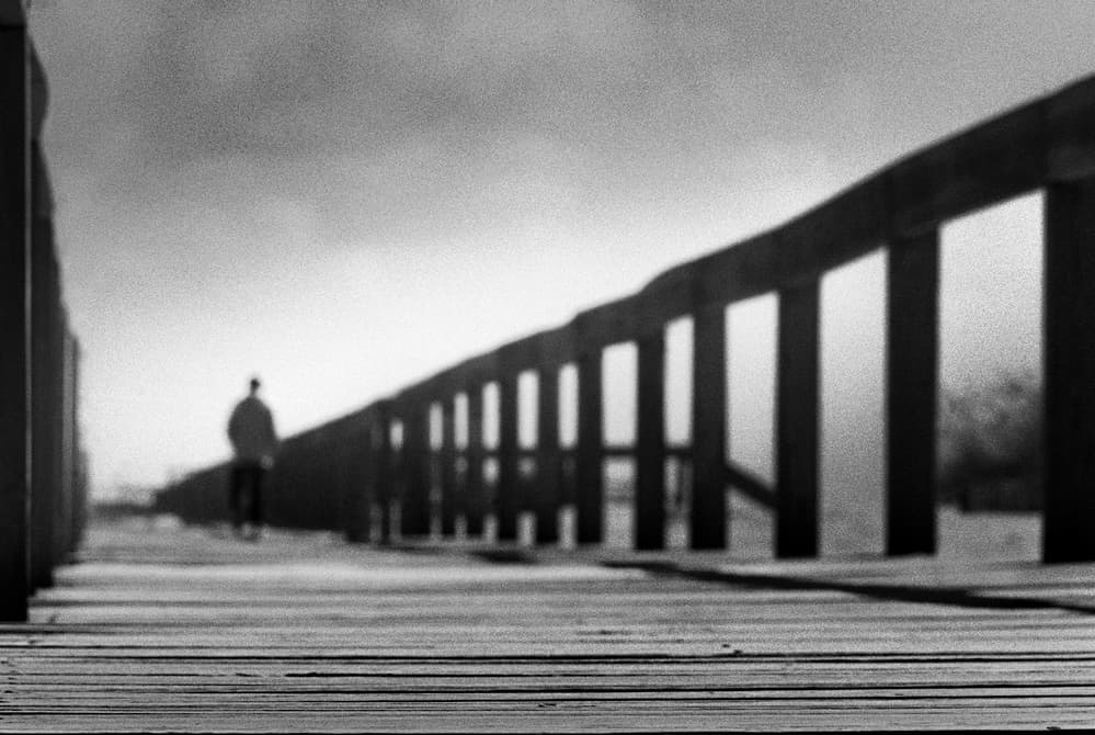 Moody Boardwalk Journey by Paulo Abrantes — canvas wall art