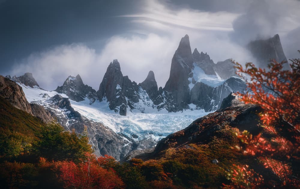 Glacier Peaks in Autumn by YANGYING — canvas wall art