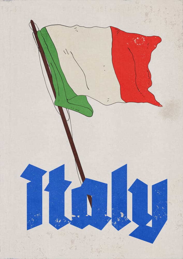 Classic Italy Flag by Nicholas — canvas wall art