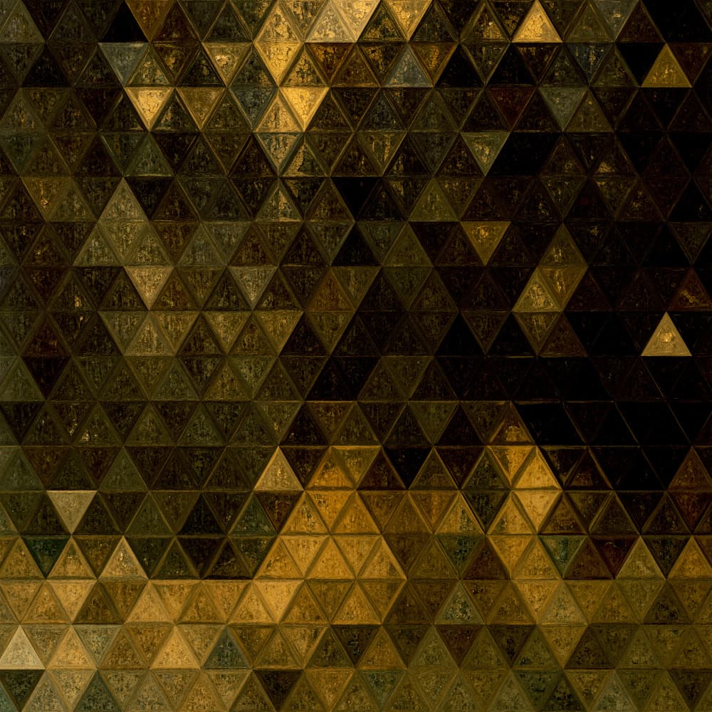 Abstract Golden Triangles by Justyna Jaszke — canvas wall art