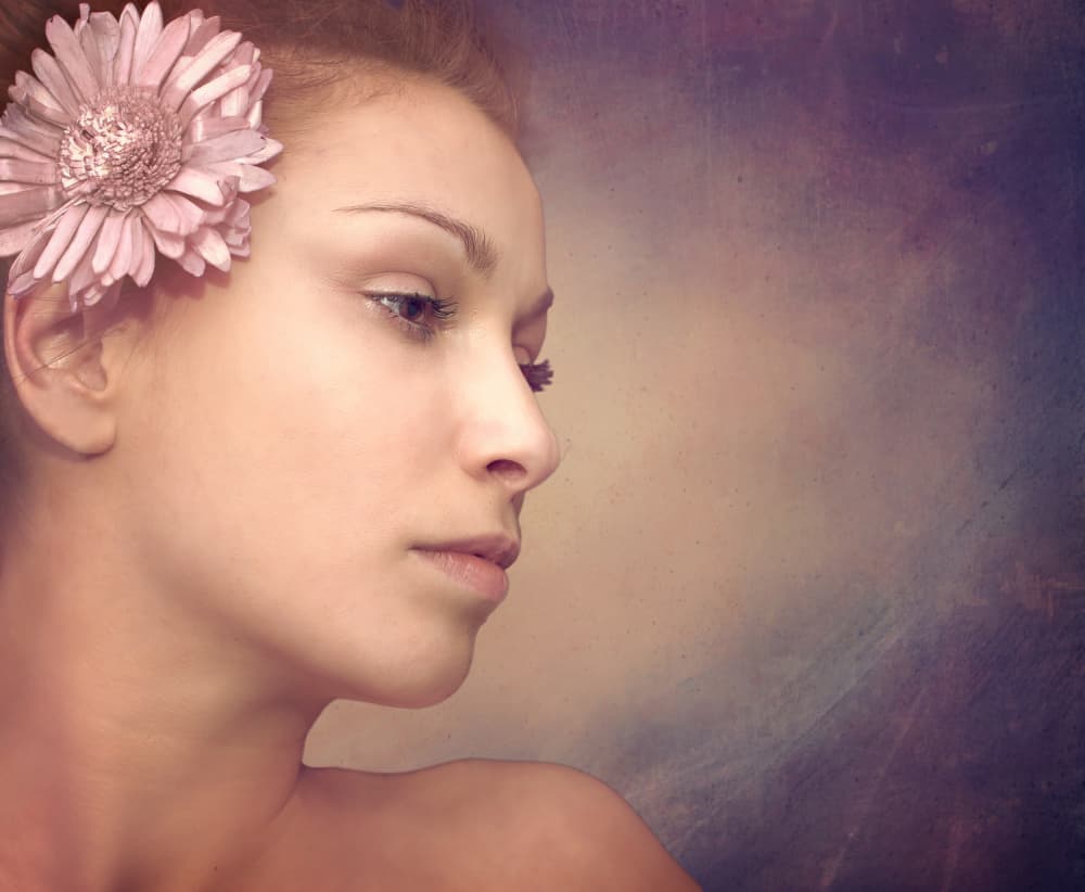 Serene Pink Flower Portrait by Tanya Markova — canvas wall art