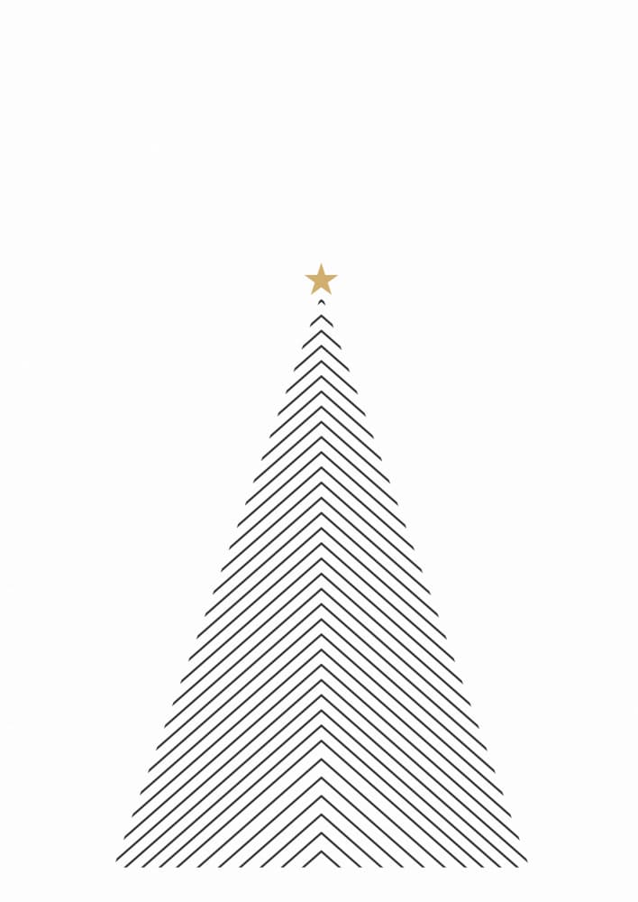 Minimalist Christmas Tree by Nilesh Kulkarni — canvas wall art