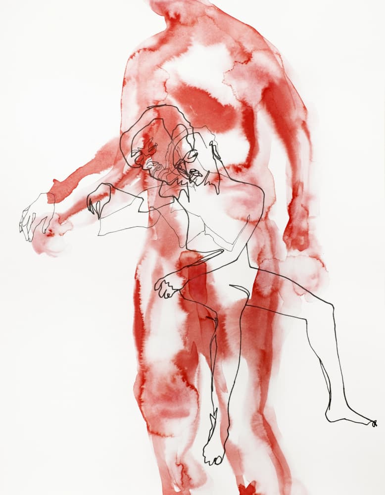 Red Embrace by Joshua Hoskins — canvas wall art